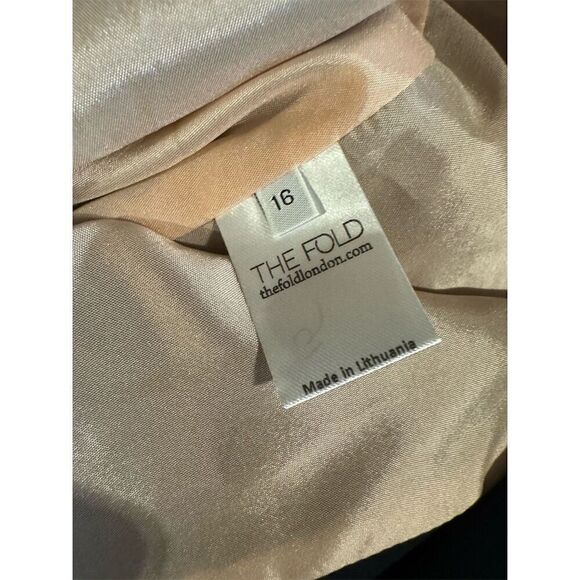 The Fold Le Marais Wrap Jacket Navy Blazer Women’s Size 16 - Picture 9 of 12